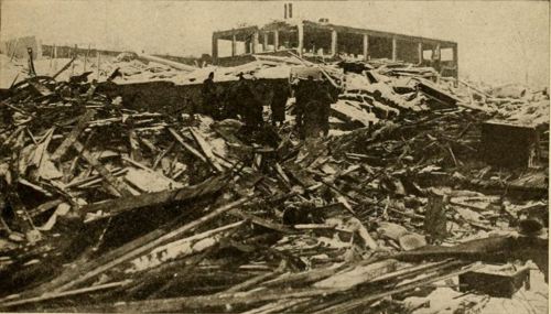 Aftermath of Halifax showing complete devastation to northern parts of the port city