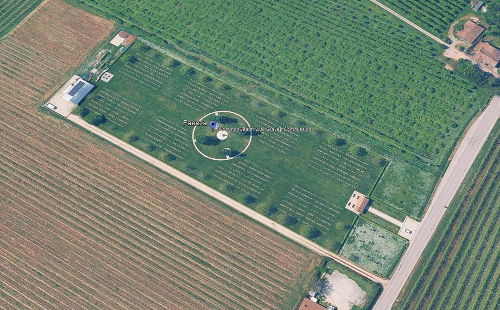 Faenza War Cemetery from above