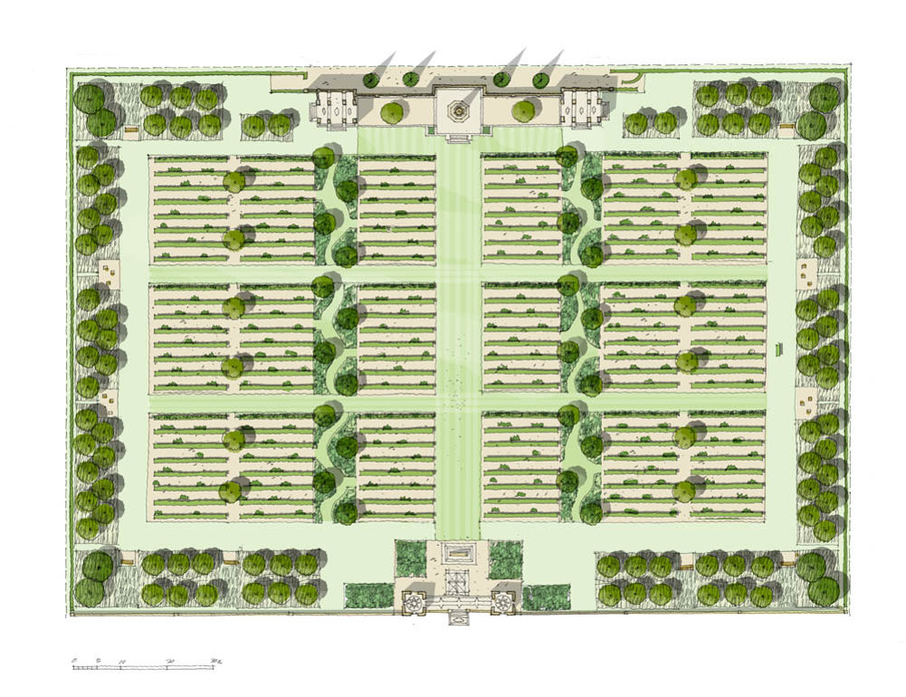 Sketch of MEdjez El Bab War Cemetery regeneration