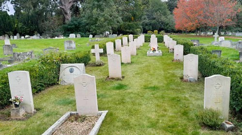 MOD graves in Odiham Village Cemetery