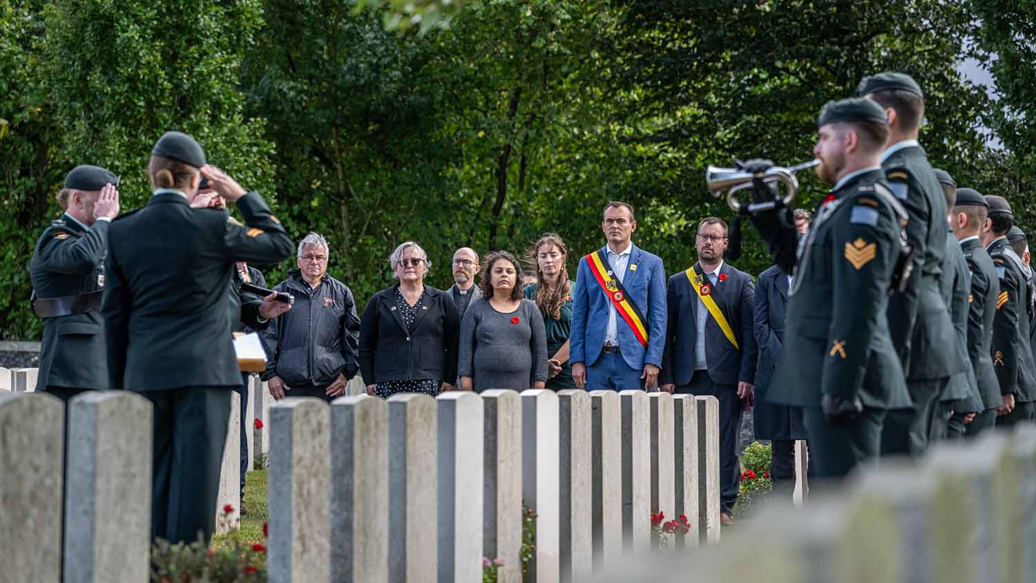 Rededication Service for Cpl William Benjamin Cunningham at Tyne Cot