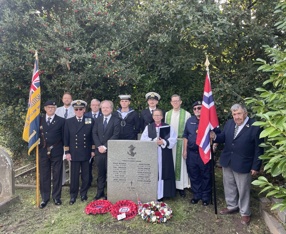 Norwegian Rededication service at Cathays Cemetery, Cardiff, Wales.