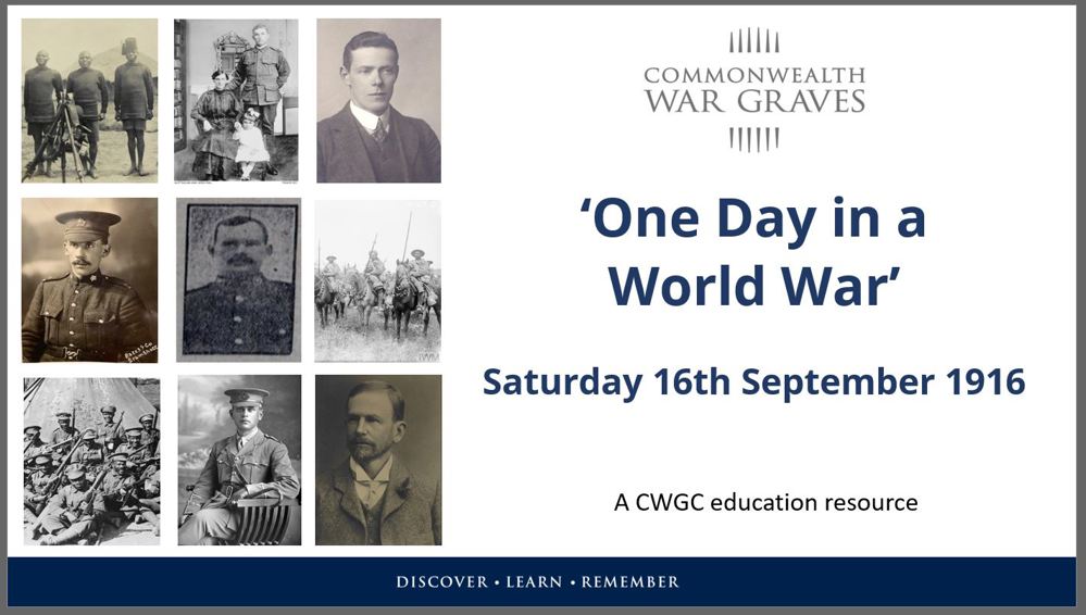 One Day in a World War CWGC education resource