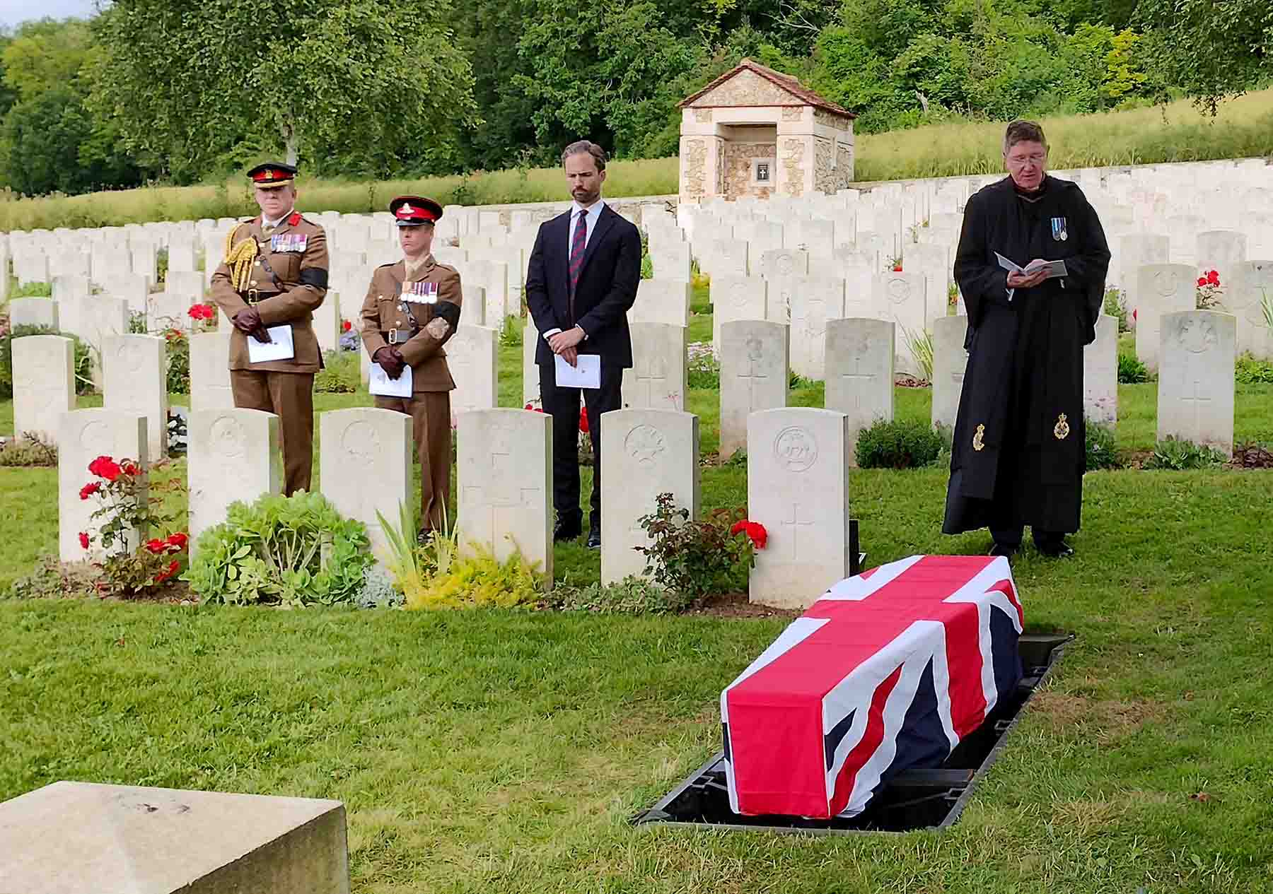Two World War One Soldiers Buried with full military honours in France