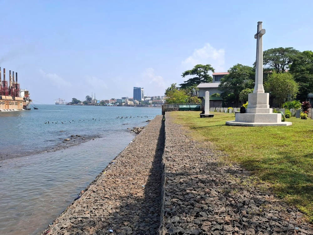 Seawall at King Tom Cemetery
