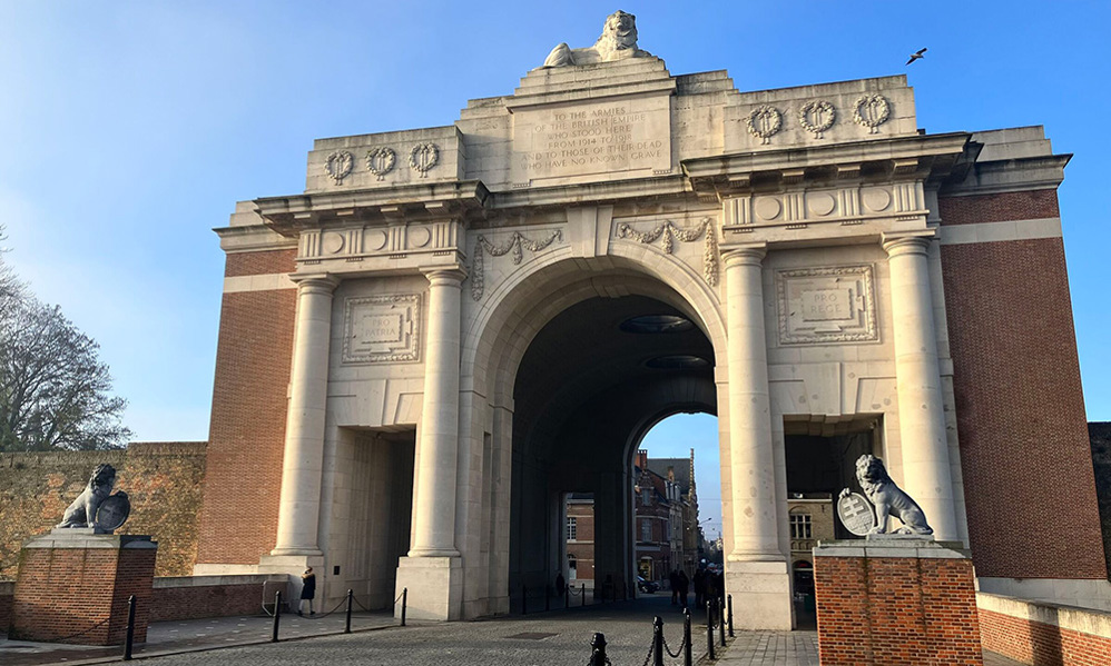The Menin Gate memorial in Ieper