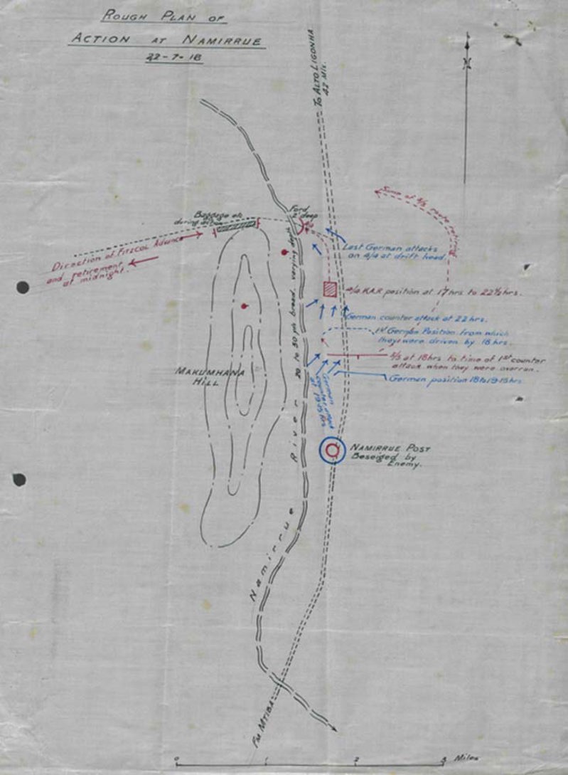 Sketch of the Action at Namirrue July 1916