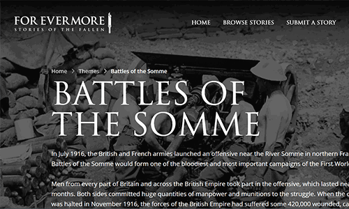 For Evermore - the Somme