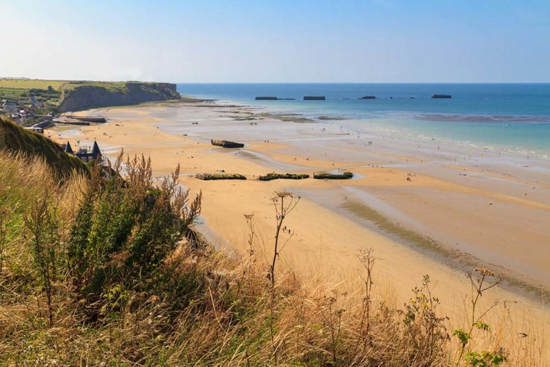 Gold Beach at Arromanches, Normandy.