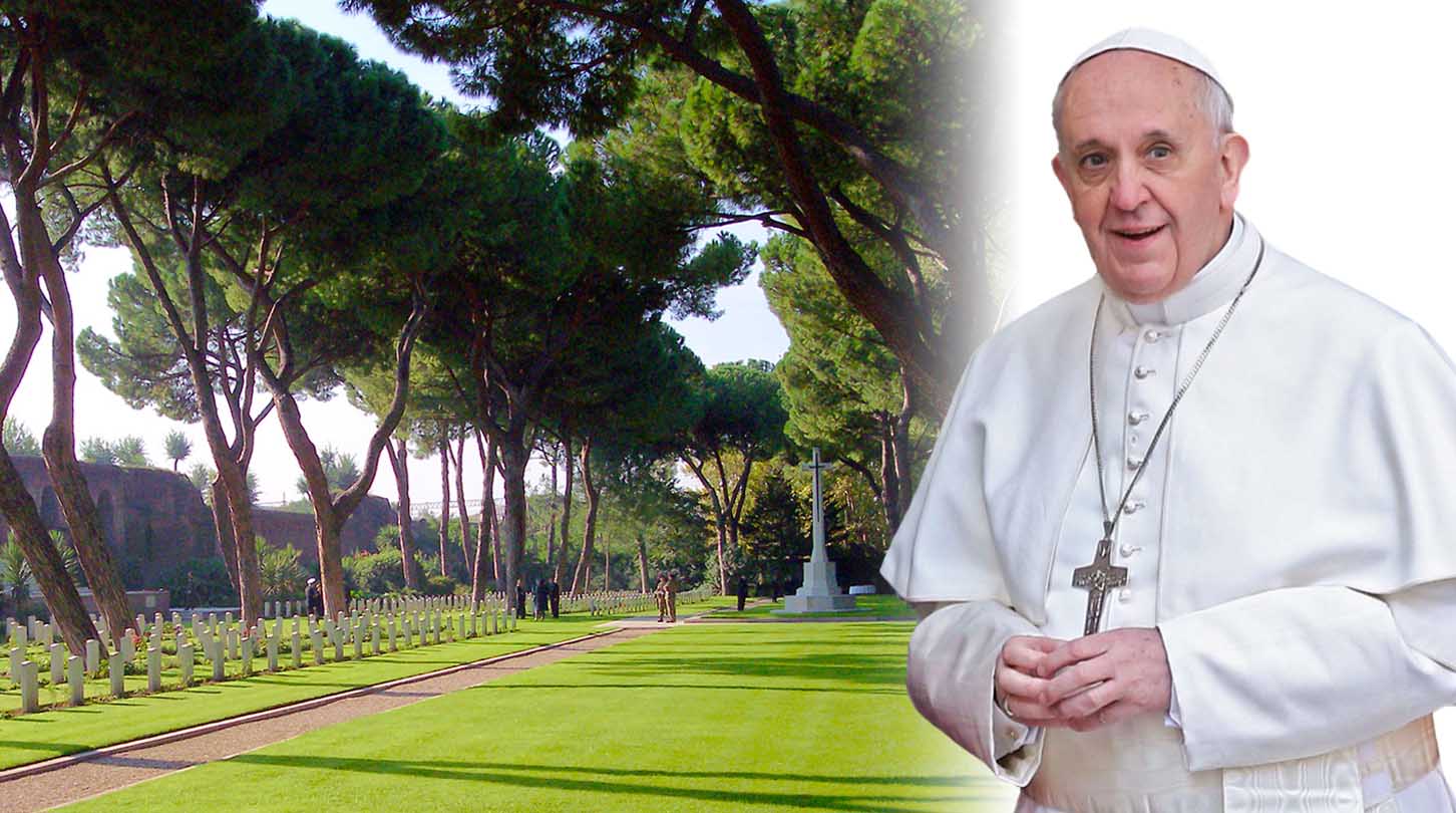 Pope Francis celebrates All Souls' Day Mass at CWGC Cemetery