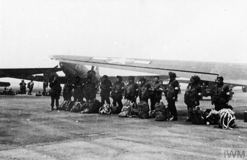 Men of the Polish Independent Parachute Brigade preparing to board their transport aircraft to Arnhem