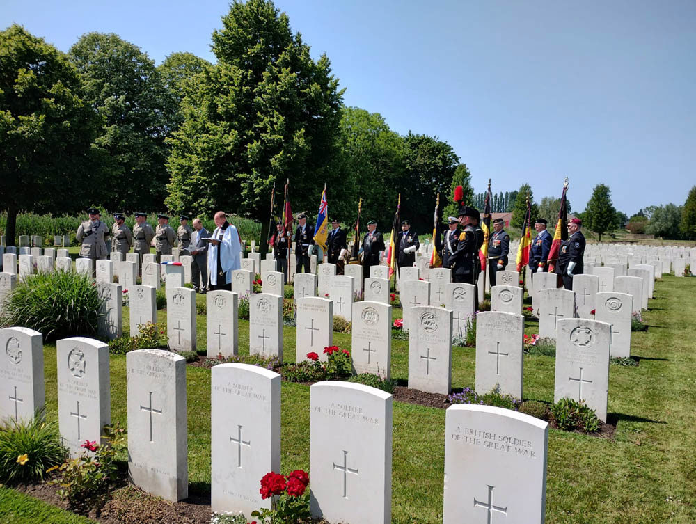 The rededication service for Capt Blencowe