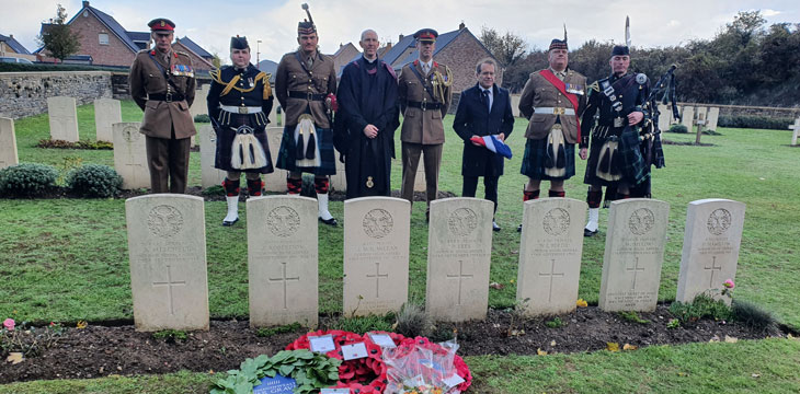 Graves of two World War One soldiers killed in Northern France rededicated