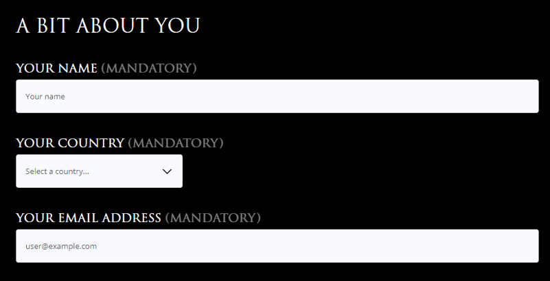 A bit about you fields