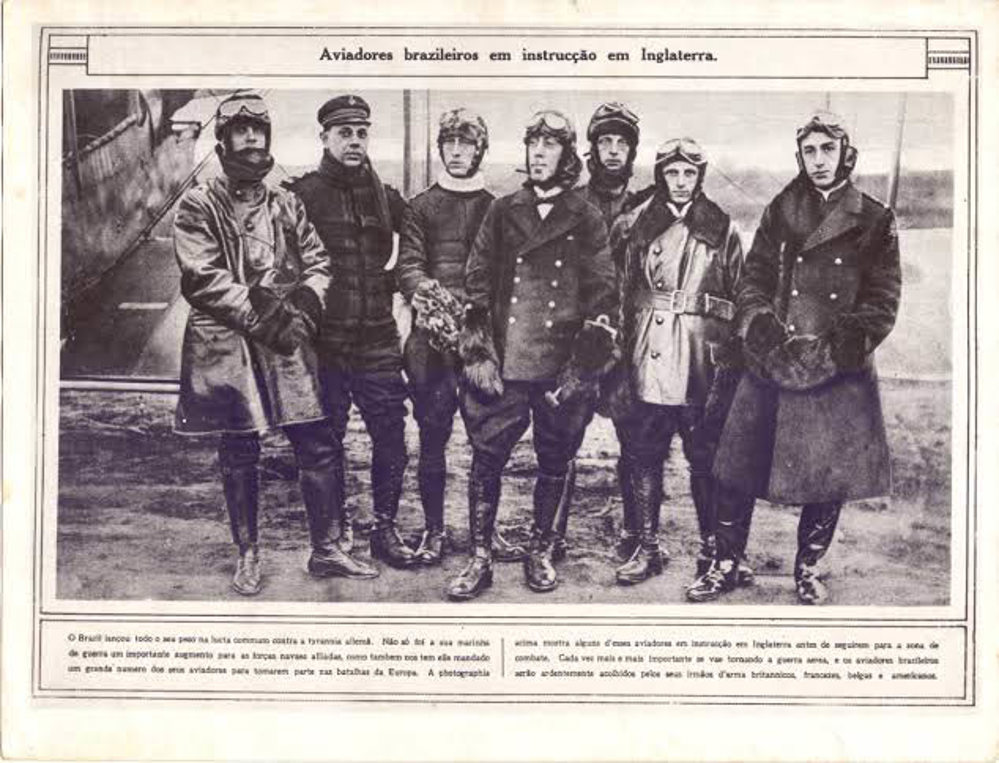 A Brazilian squadron of airmen from the First World War.