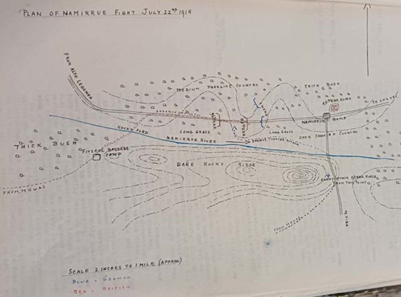 Plan of the Namirrue Fight July 1916