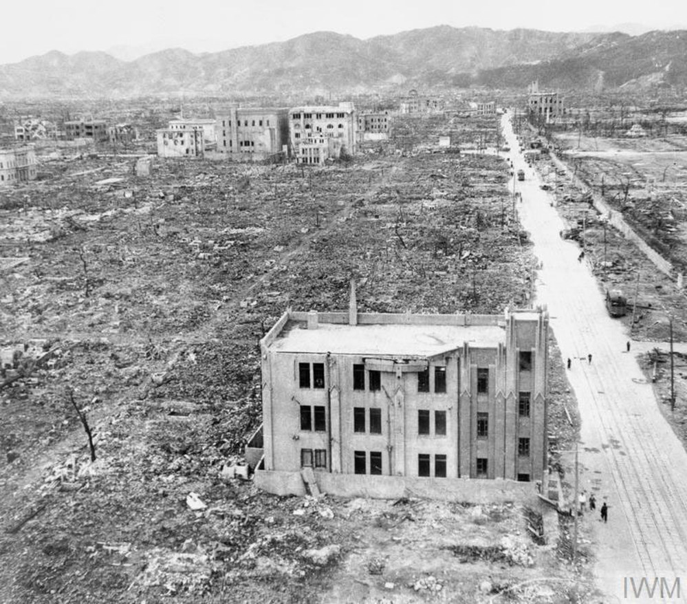 A view of the devastation caused by the atomic bomb, Hiroshima,