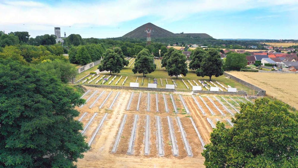 Loos British Cemetery from above