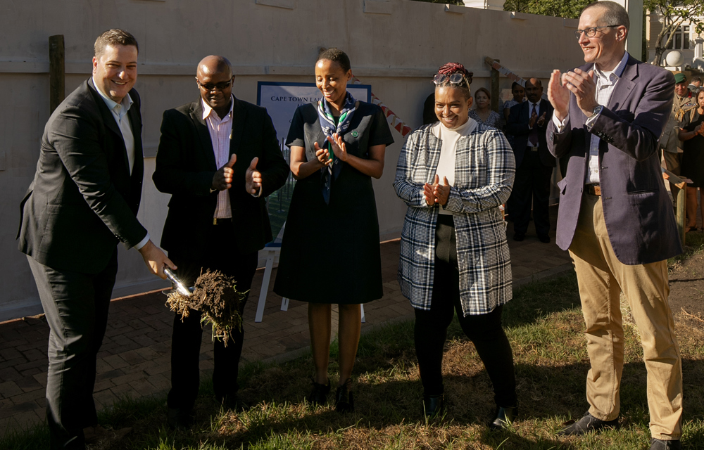 Groundbreaking ceremony at Cape Town.