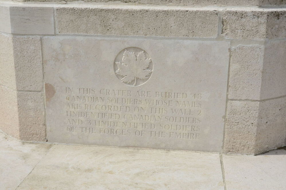 Memorial Inscription at Zivy Crater Cemetery.