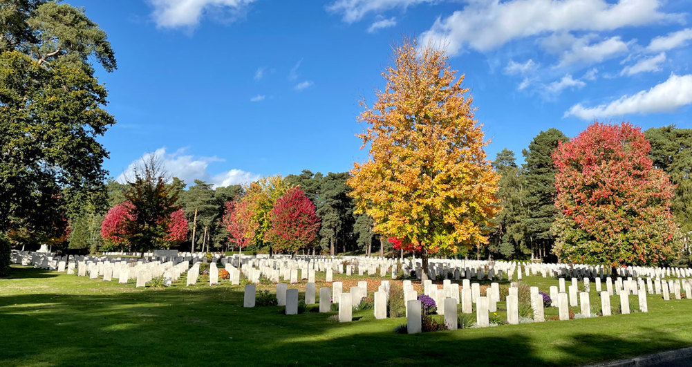 Brookwood Military Cemetery in autumn.
