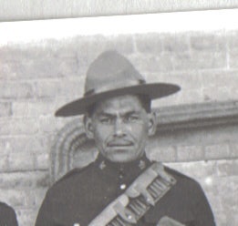 Private Henry Norwest in his Canadian Military Uniform.