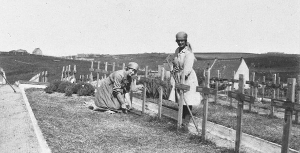 At work at Wimereux Cemetery