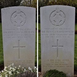 The Headstones of Reverends Gerald Nesbitt and Cecil Hawksworth