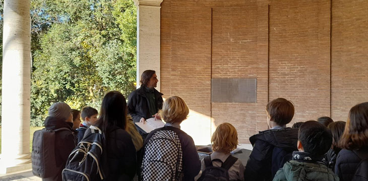 CWGC hosts school visit of St George's British International School at Rome War Cemetery