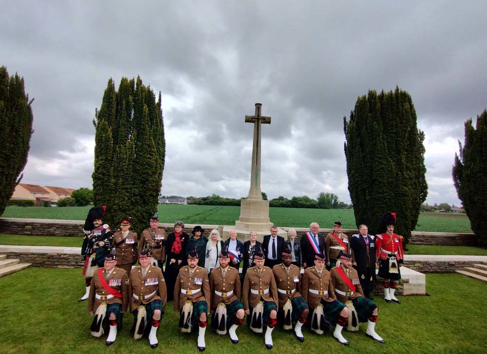 Private David Valentine Gemmell Rededication Ceremony takes place at Woburn Abbey Cemetery, Cuinchy, France