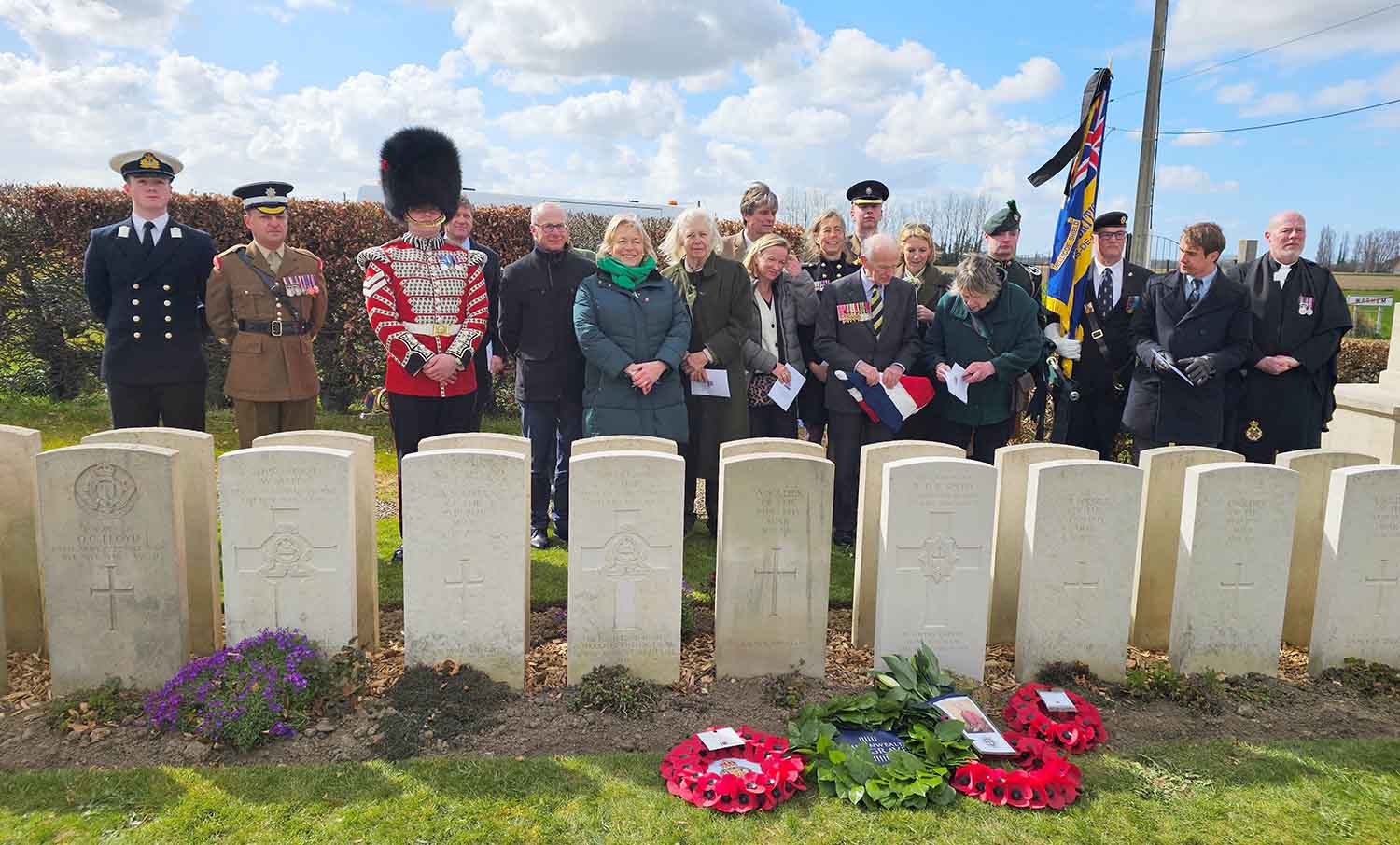 World War Two Officer's grave rededicated in France after 85 years