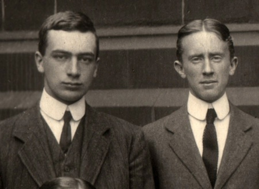 A young Robert Quilter Gilson, left, with a young J.R.R. Tolkien