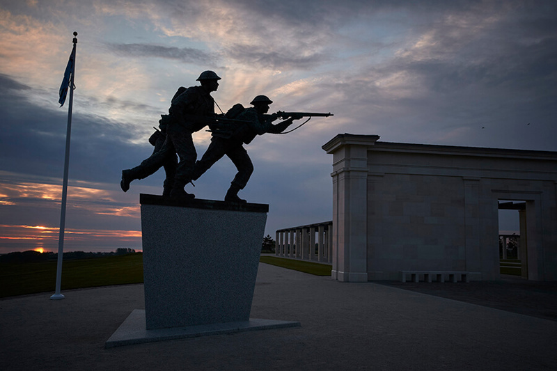 Statue outside the British Normandy Memorial