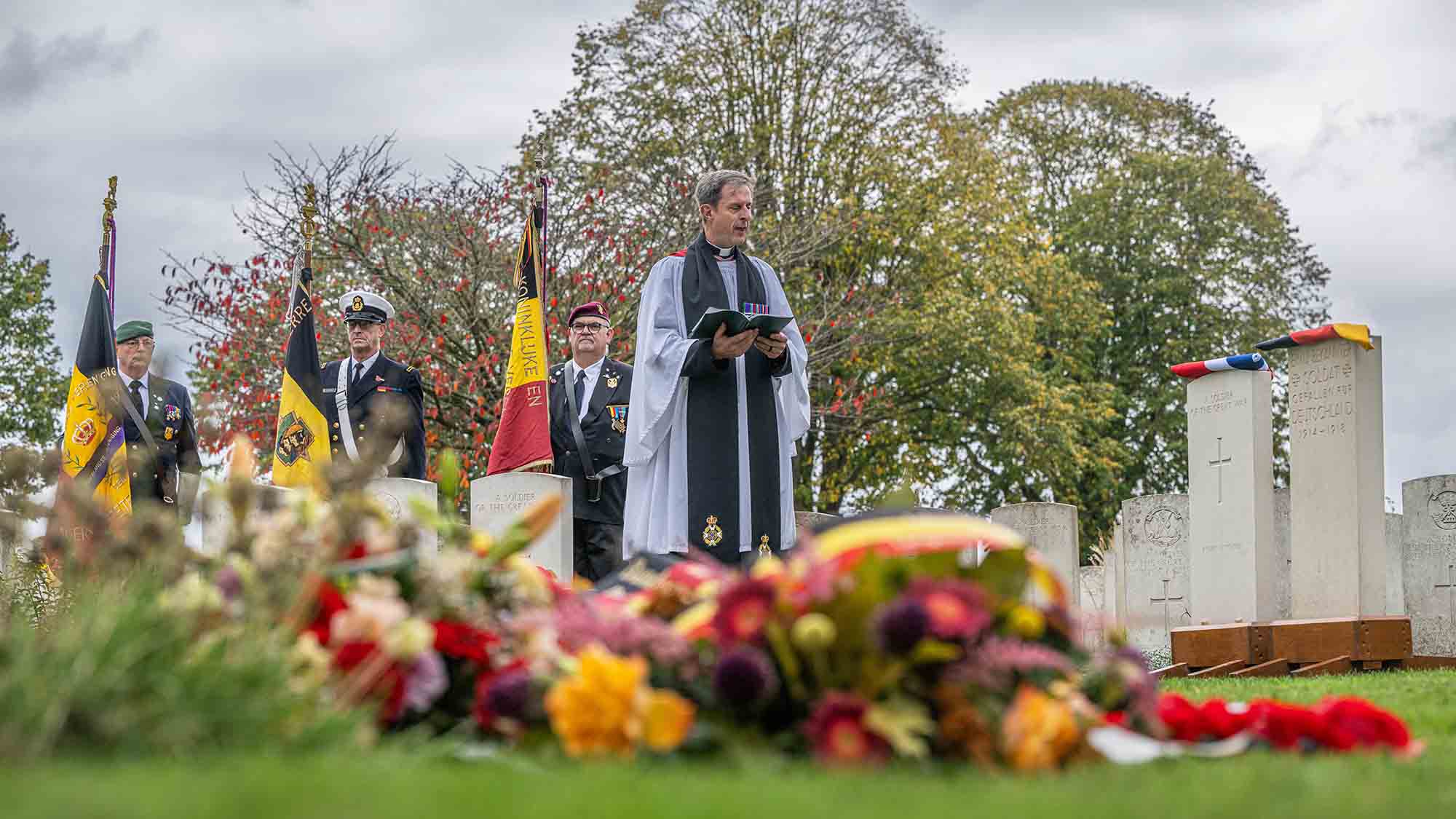 Unknown First World War British and German soldiers laid to rest in Belgium and France