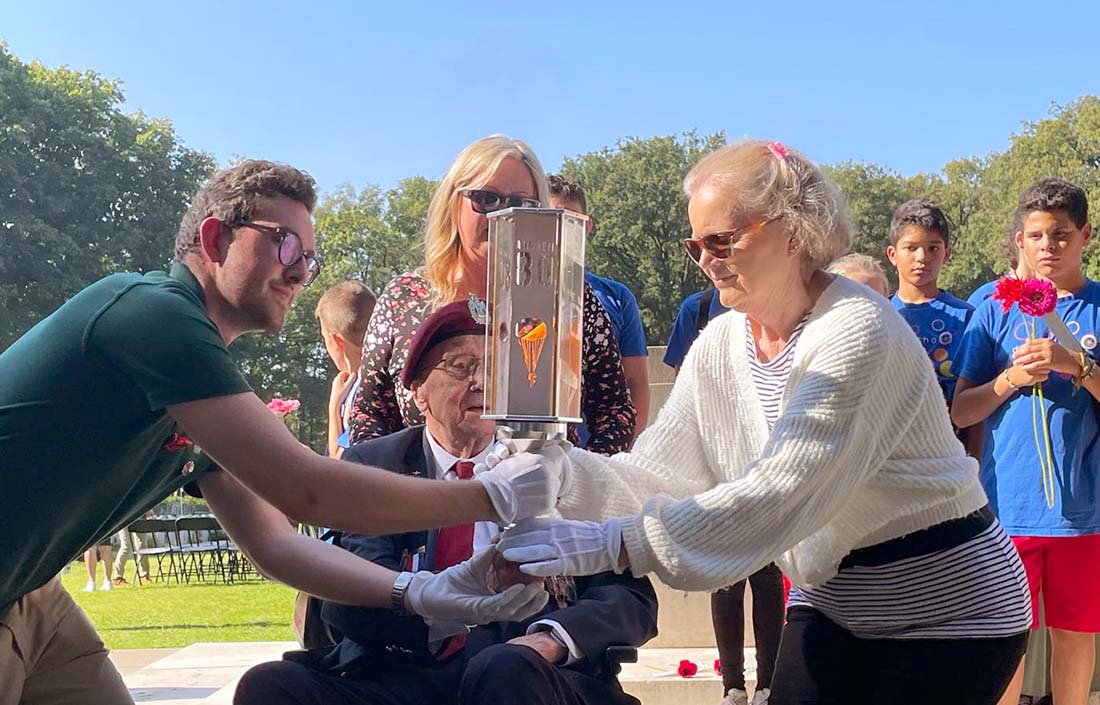 Torch of Commemoration handover ceremony held at Arnhem Oosterbeek War Cemetery