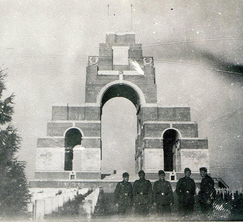 German soldiers visiting the memorial in the 1940s