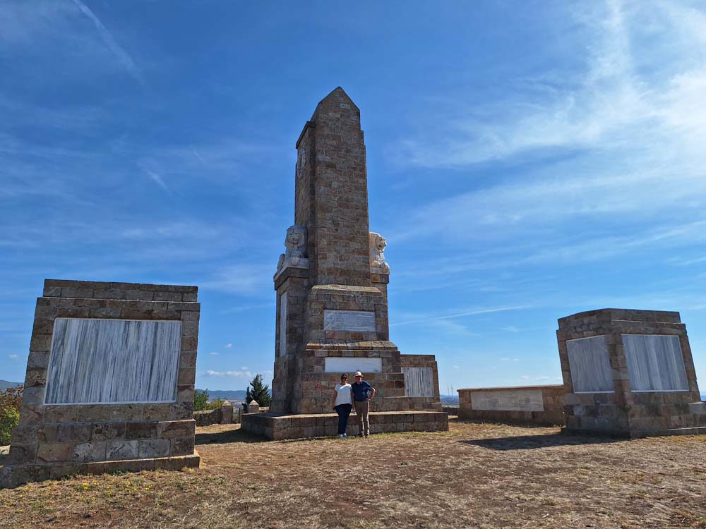 Visitors at the CWGC Doiran Memorial