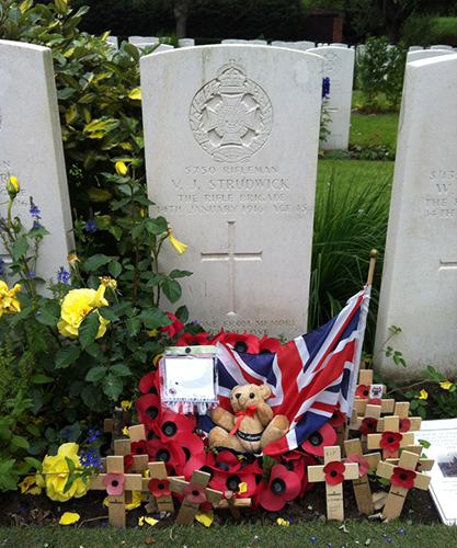 Headstone of VJ Strudwick