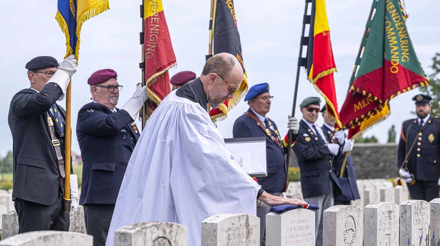 New Zealand machine gunner's grave rededicated in Passchendaele
