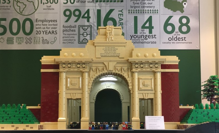 LEGO Menin Gate forms unique tribute at newly refurbished Commonwealth War Graves Commission (CWGC) Information Centre in Ieper