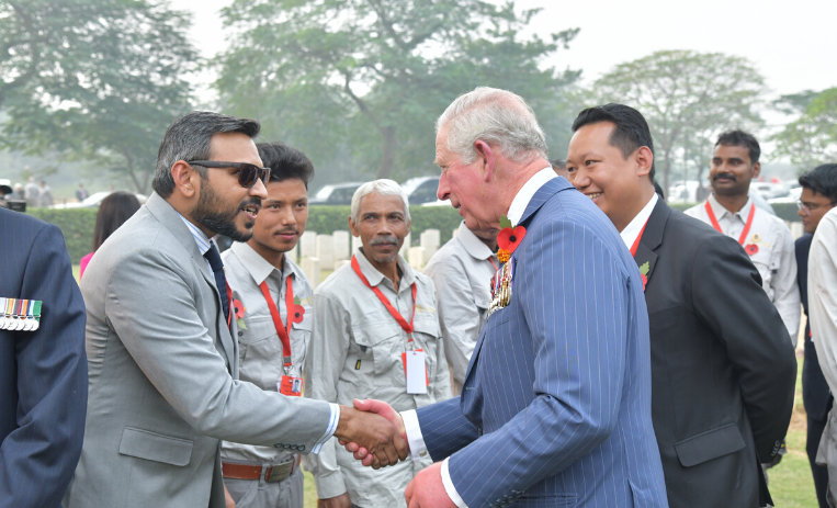 HRH Prince of Wales pays tribute to war dead in India