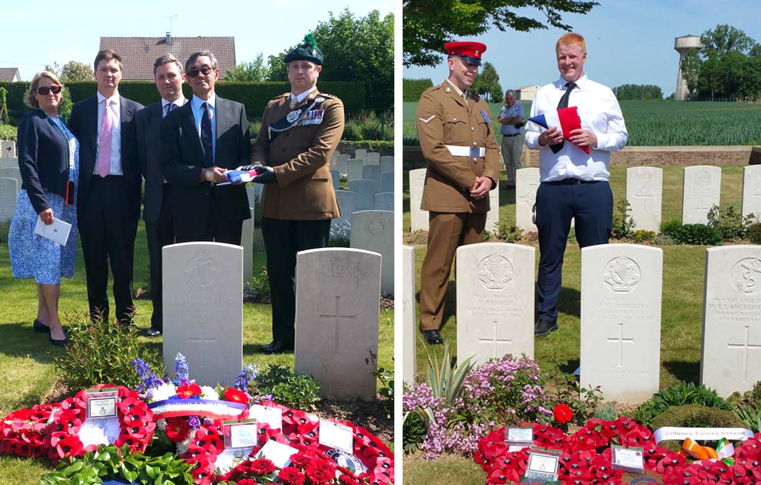 Rededication Services held in France for Irish soldiers lost during The Great War