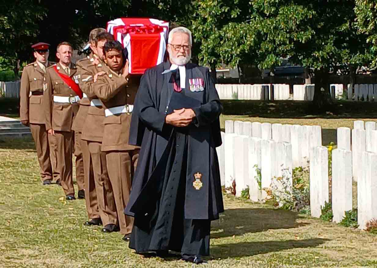Reburial and rededication services held for nine Great War British Soldiers in France