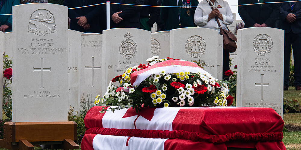 Newfoundland burial at New Irish Farm