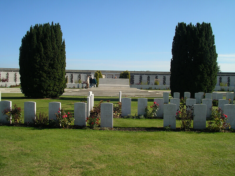 Yew trees in Tyne Cot Cemetery