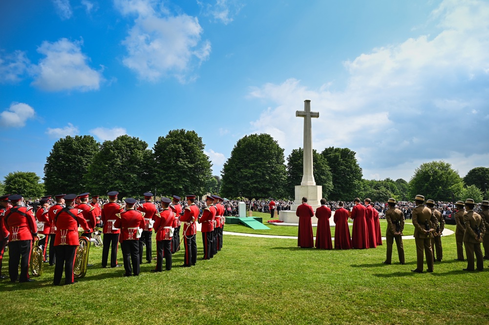 Ceremony at Bayeux War Cemetery