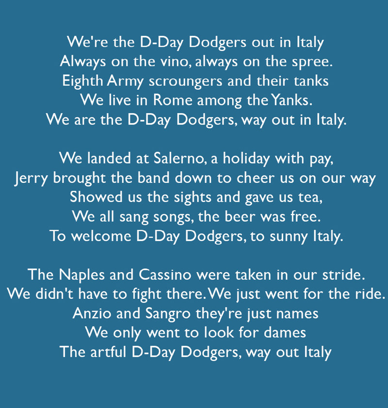 D-Day Dodgers poem