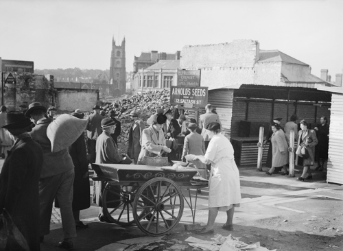Shopping in wartime Plymouth