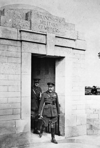 The King visits Brandhoek Military Cemetery.