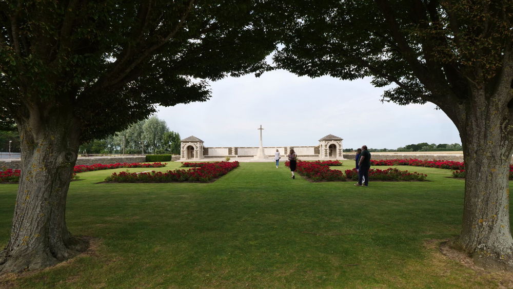 VIsitors at V.C. Corner Cemetery